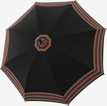 Doppler Manufaktur Paraplu 'Zürs' in Zwart: voorkant