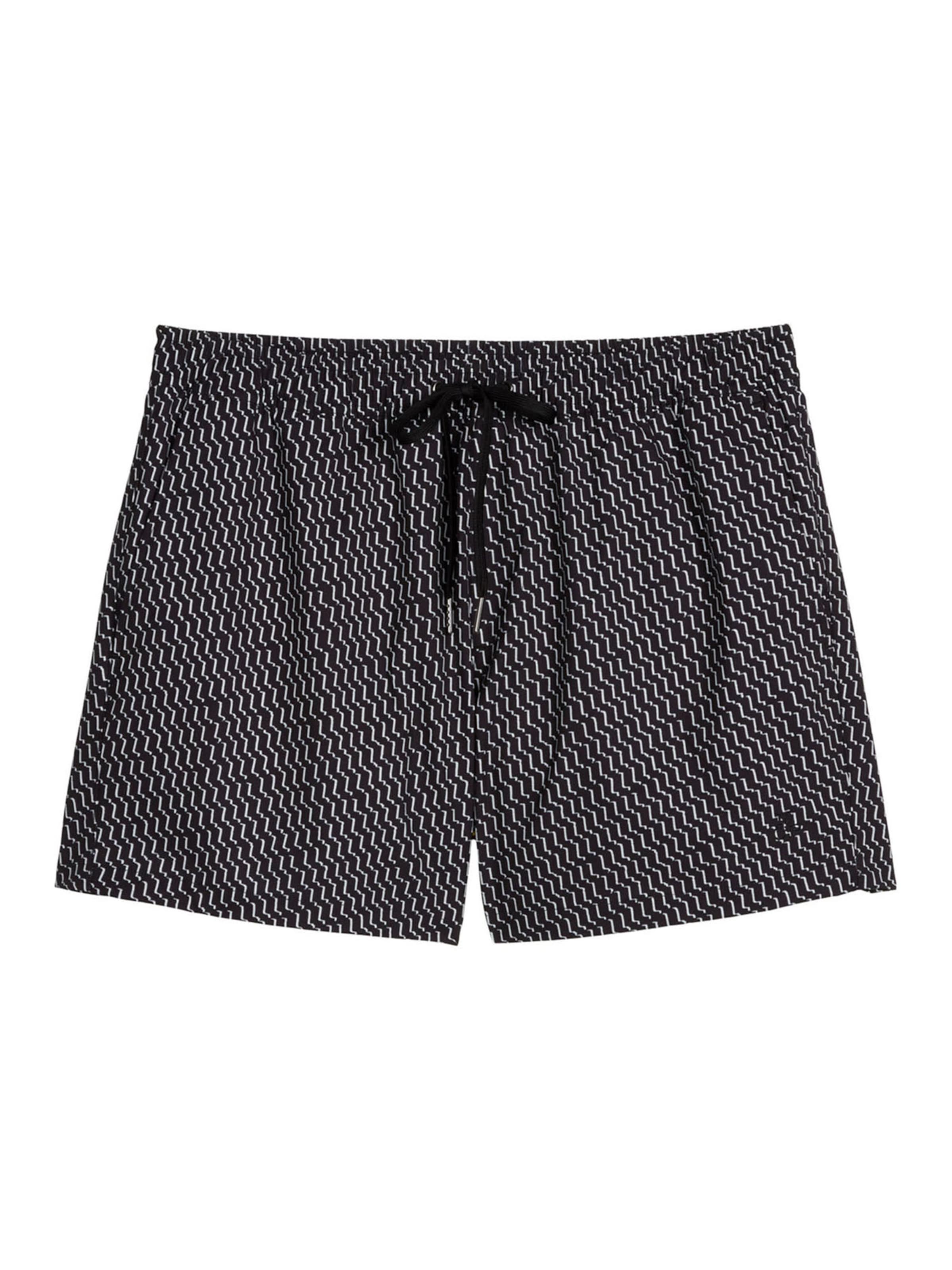 Marc O'Polo Zwemshorts ' Woven ' in Zwart: voorkant
