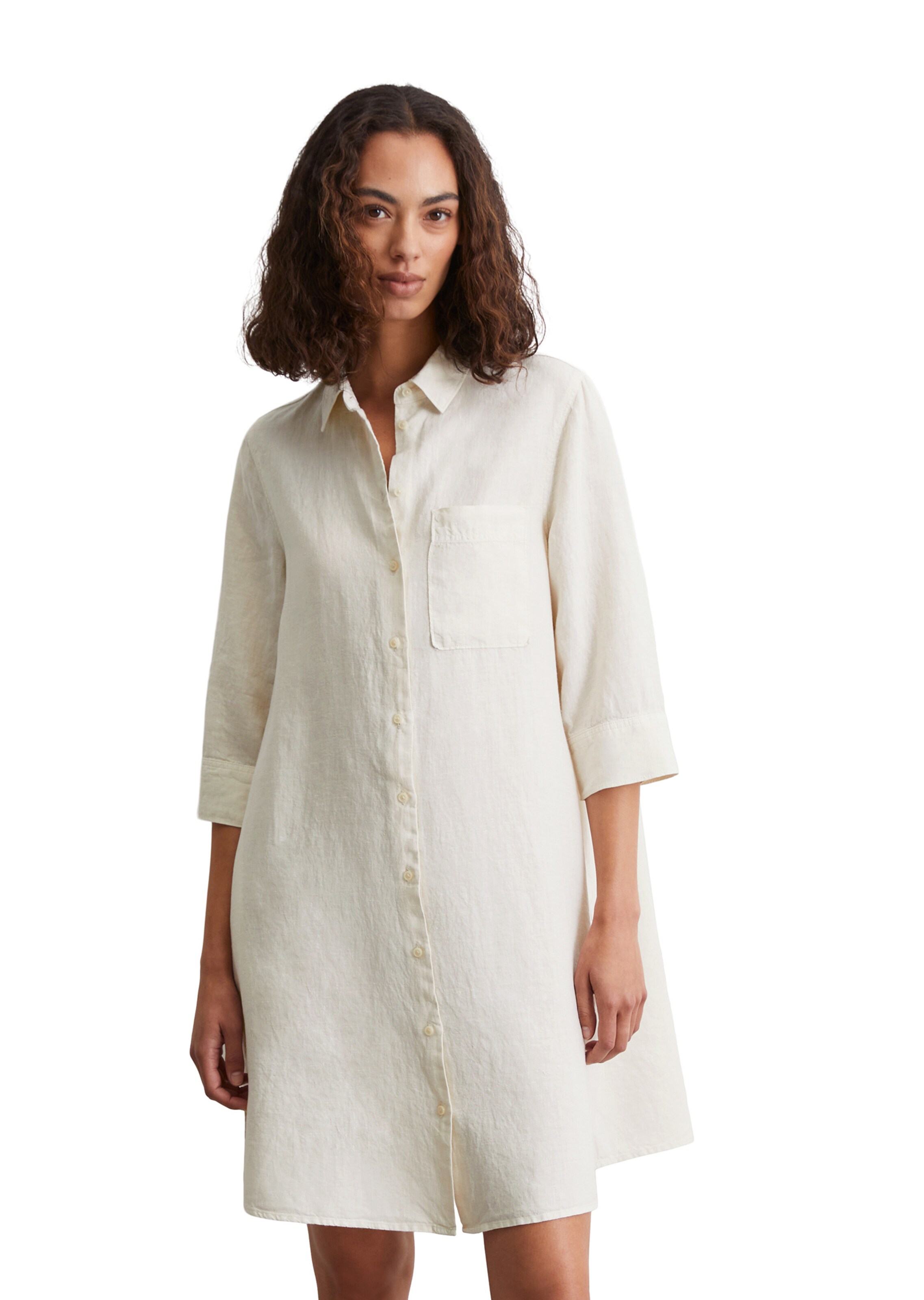 Marc O'Polo Shirt dress in Beige: front