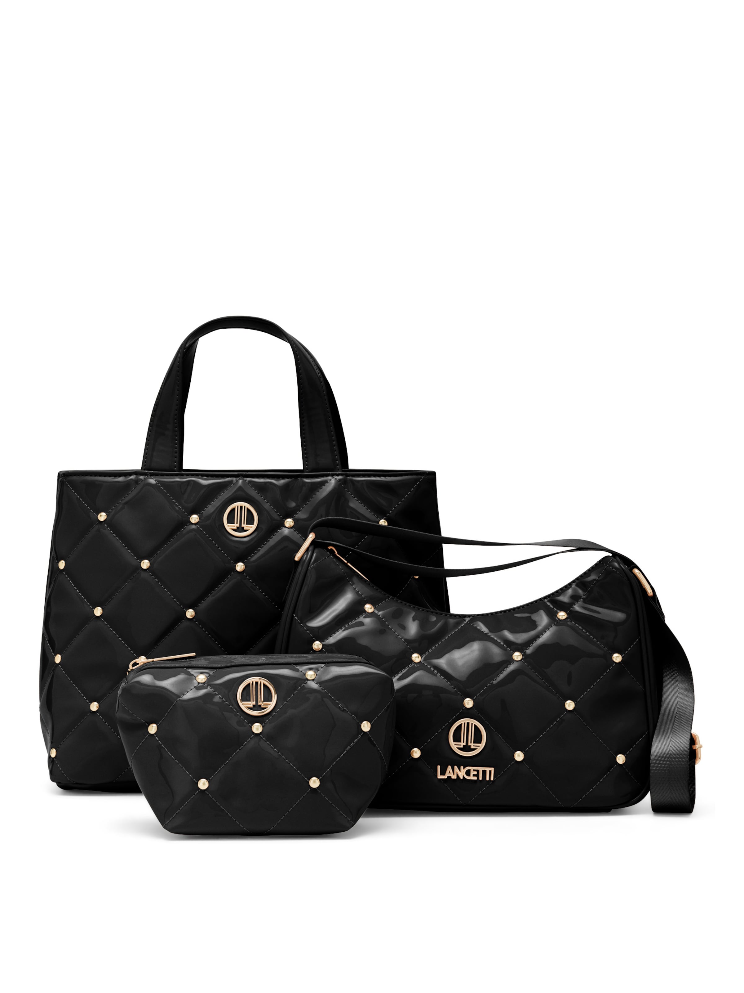 Lancetti Handbag 'Dames' in Black: front