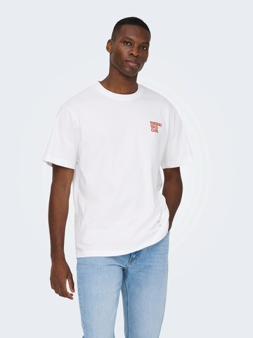 Only & Sons T-shirt 'ONSFRED' i vit