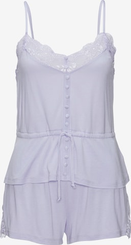 LASCANA Short Pajama Set in Purple: front