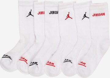 Chaussettes Jordan en blanc : devant