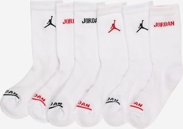 Chaussettes Jordan en blanc : devant