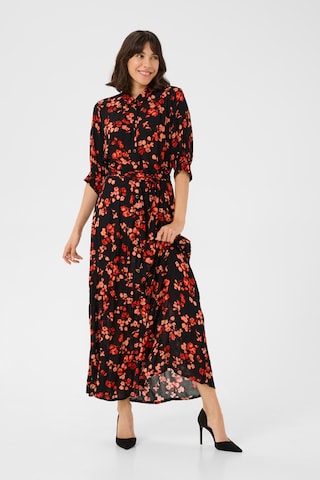 Kaffe Blousejurk 'Tine Amber' in Zwart: voorkant