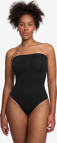 Body modelant 'Trägerloser Bodysuit Sculpting Shapewear mit String' cfab (formerly creamy fabrics) en noir : devant