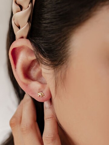 Hey Happiness - Pendientes 'Dino Joy' en oro