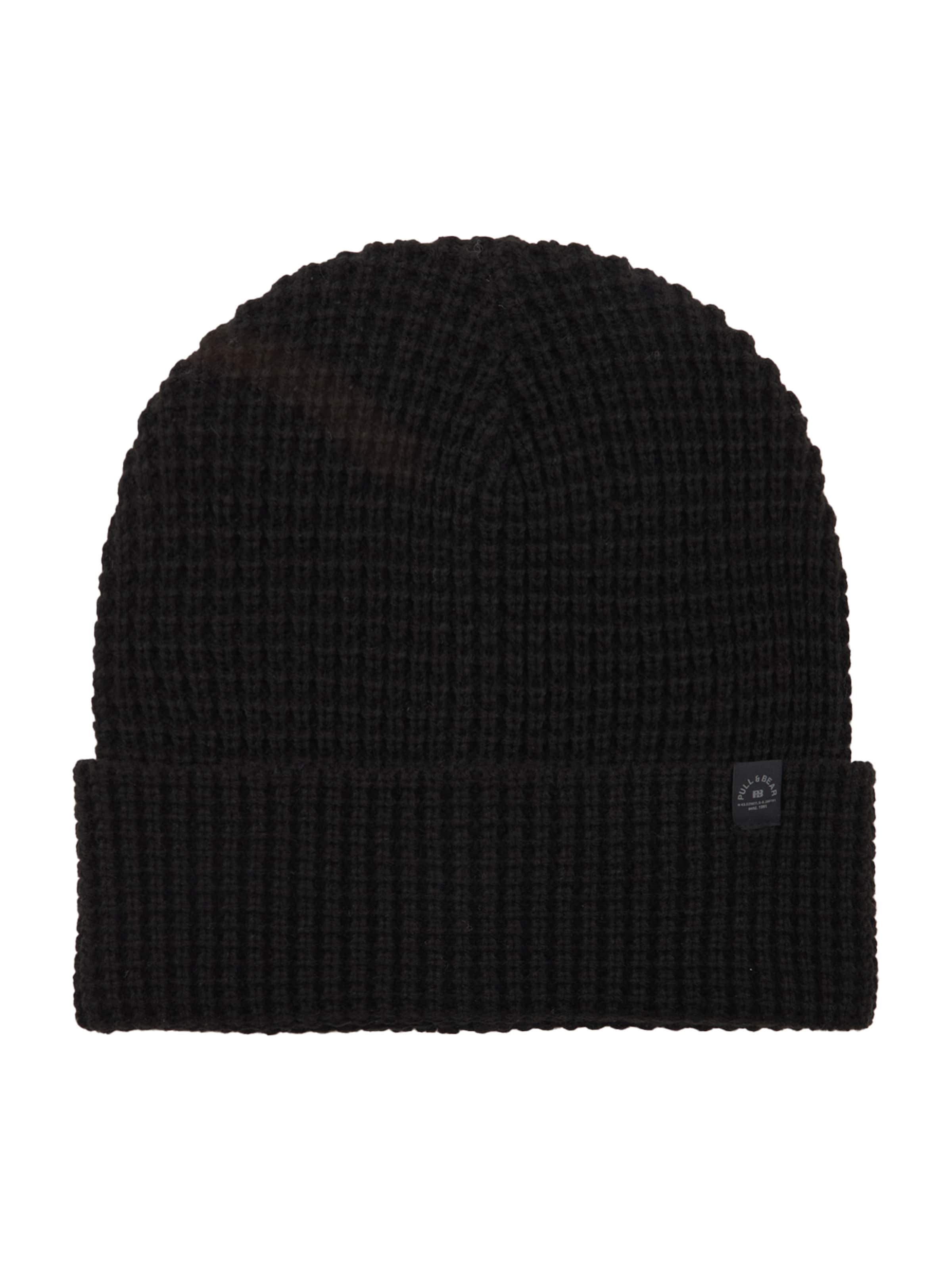 Pull&Bear Czapka w kolorze czarny: przód