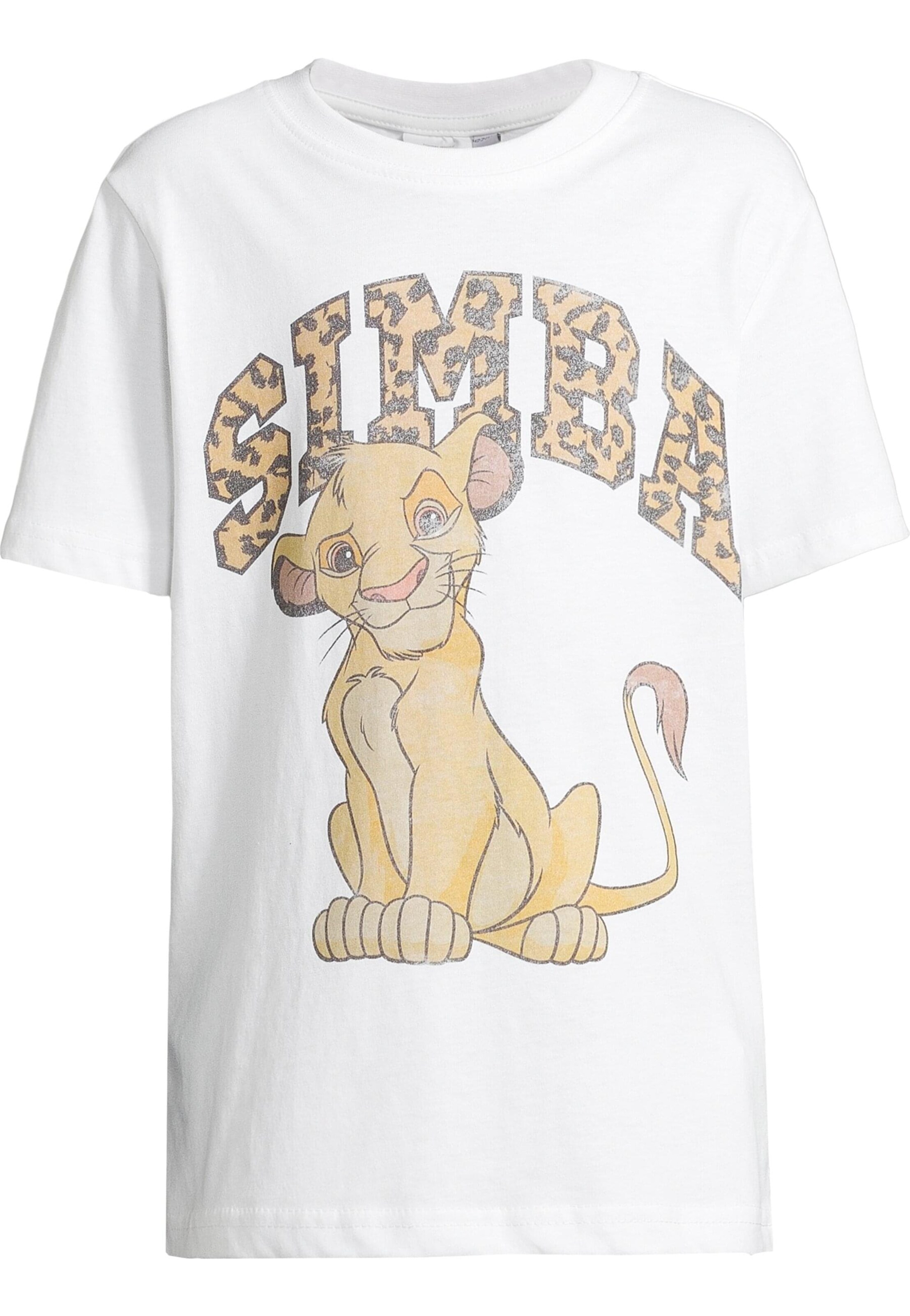 Mister Tee Shirt 'Simba' in Wit: voorkant