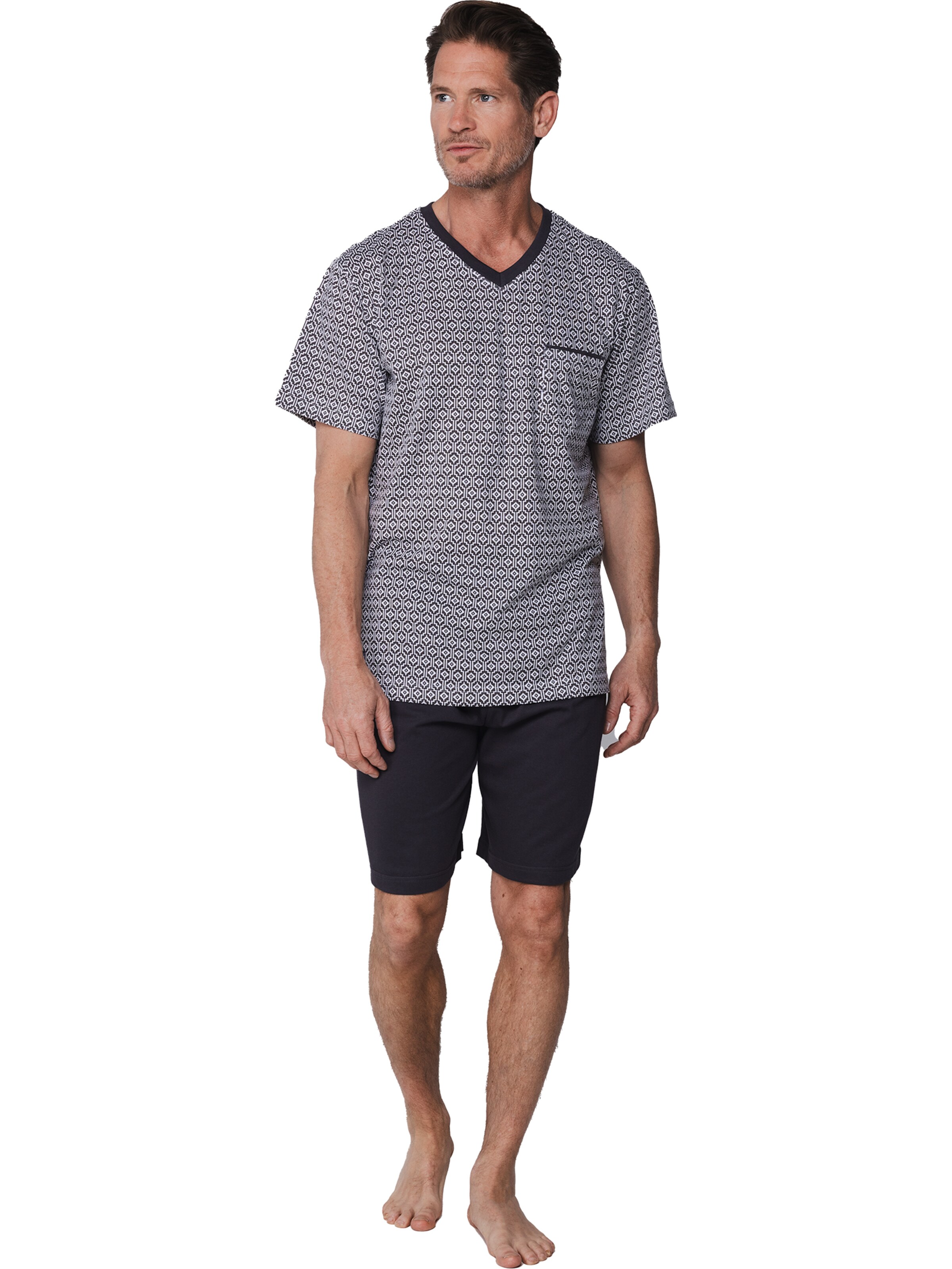 Pyjama court 'Shortama' Pastunette en bleu