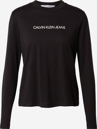 Tricou Calvin Klein Jeans pe negru / alb, Vizualizare produs