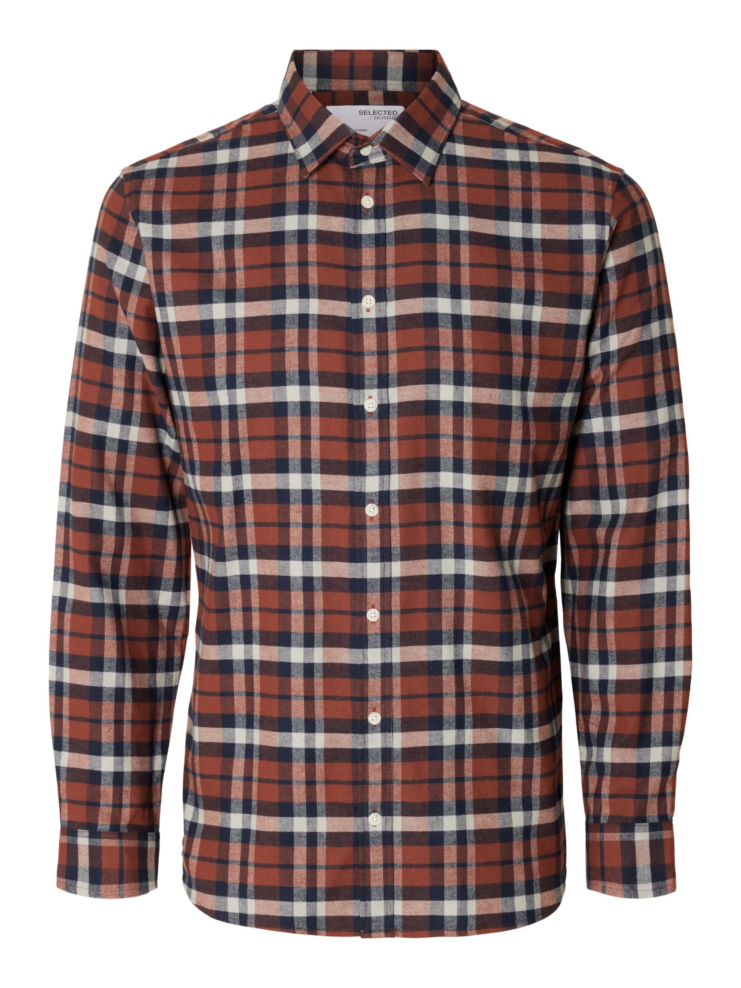 SELECTED Hemd 'SLHOwen' in Braun: Vorderseite