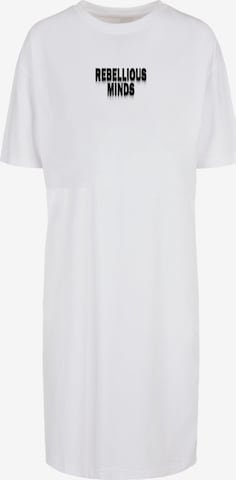 Merchcode Dress 'Rebellious Minds' in White: front
