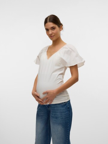 MAMALICIOUS Shirt 'MLAurina' in Wit: voorkant