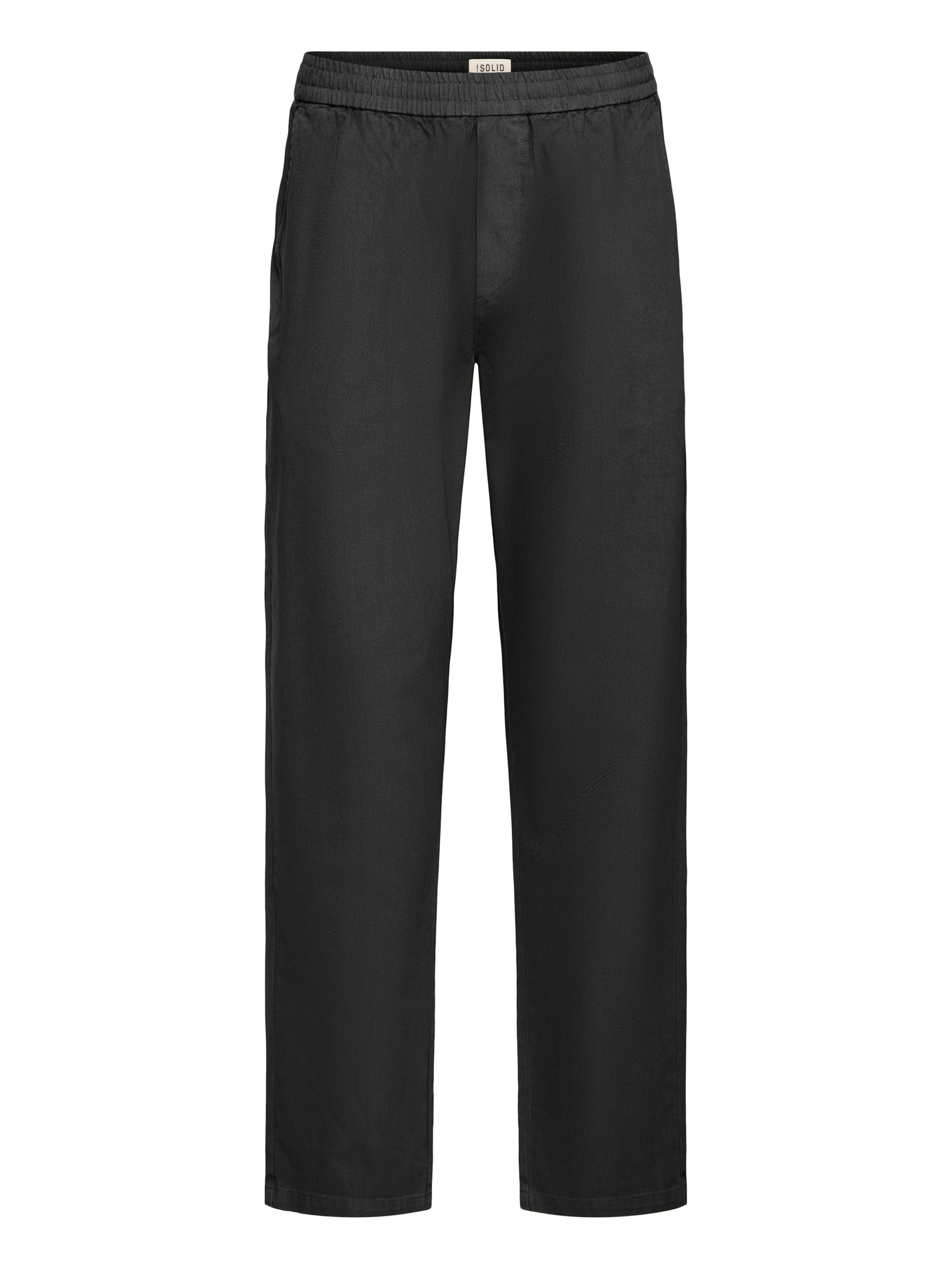 !Solid Chino ' SDLIAM ' in Zwart: voorkant