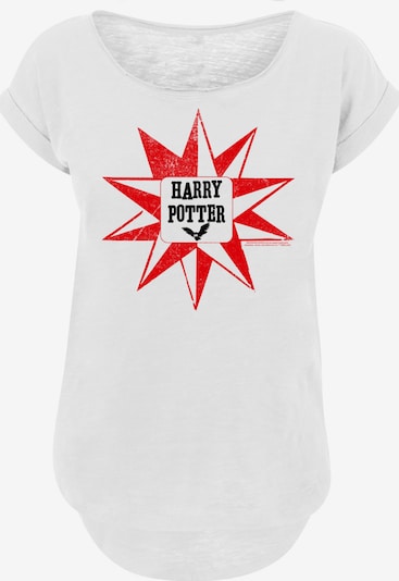 F4NT4STIC T-Shirt 'Harry Potter Hedwig Star' in rot / schwarz / weiß, Produktansicht