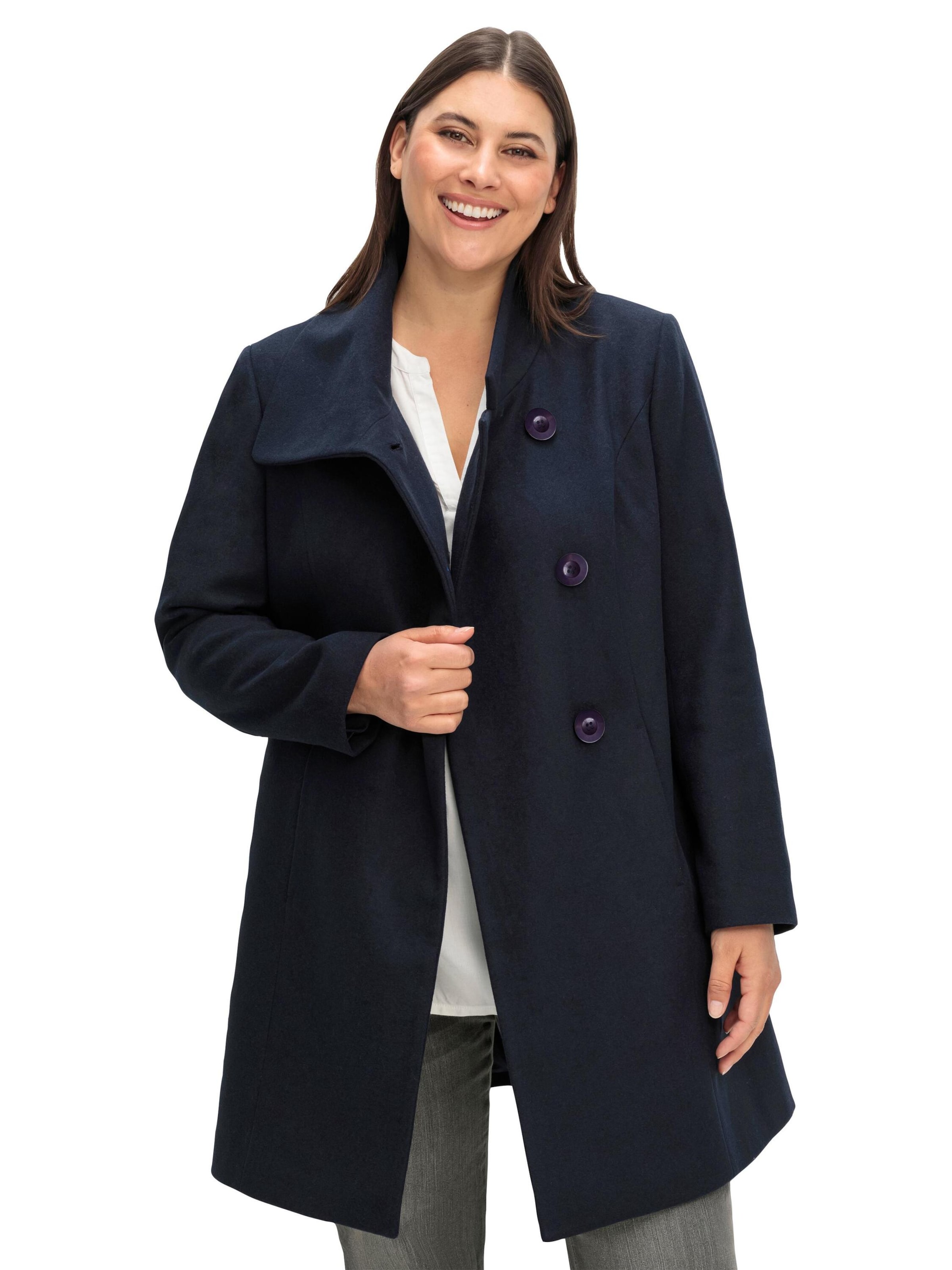 zils SHEEGO Starpsezonu mētelis: no priekšpuses