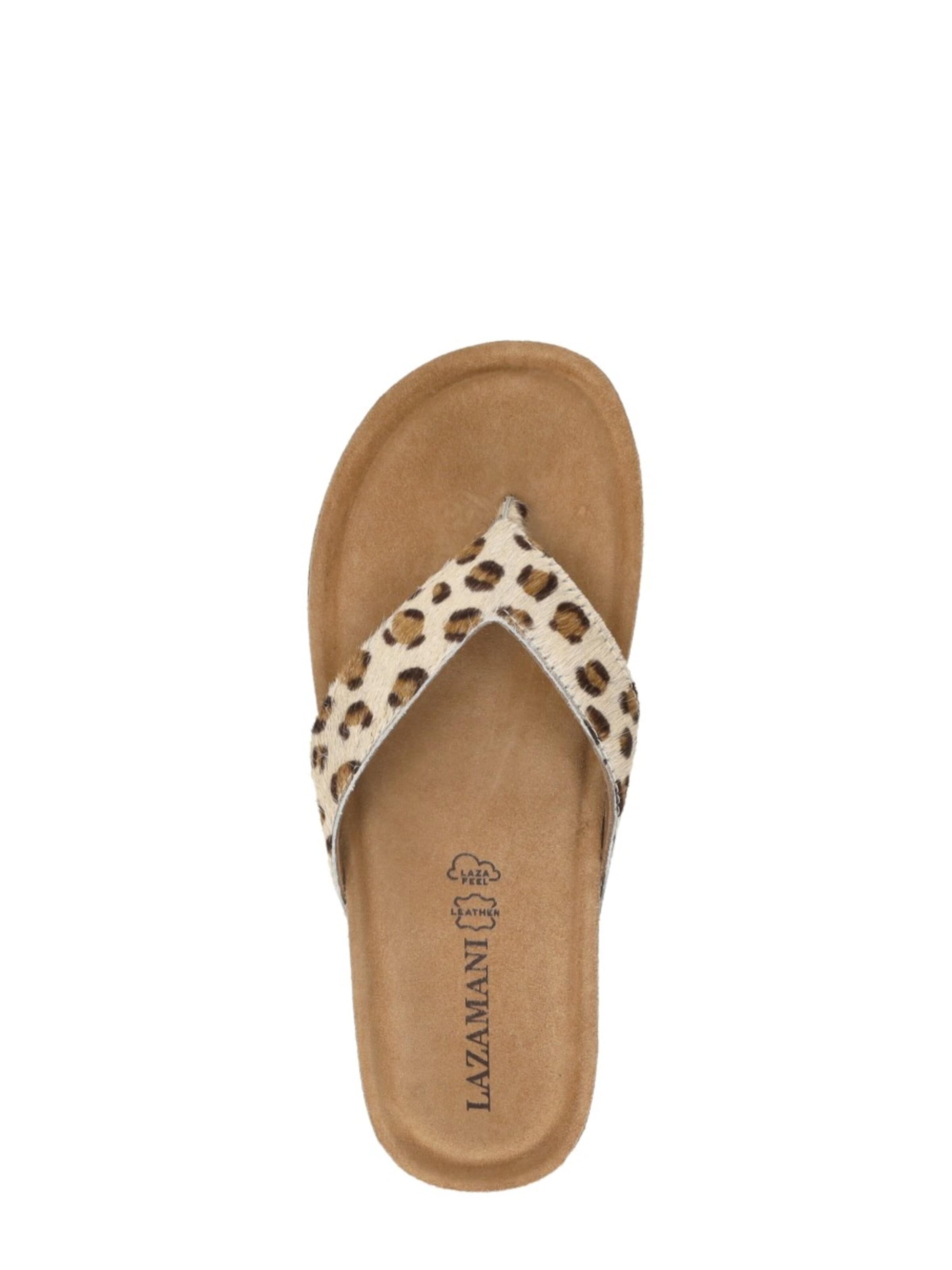 LAZAMANI Teenslipper 'Leia' in Bruin