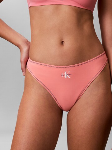 Bas de bikini 'CK Monogram' Calvin Klein Swimwear en orange : devant