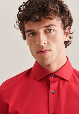 SEIDENSTICKER Slim fit Zakelijk overhemd in Rood