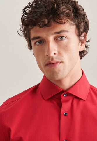 SEIDENSTICKER Slim fit Business shirt in Red