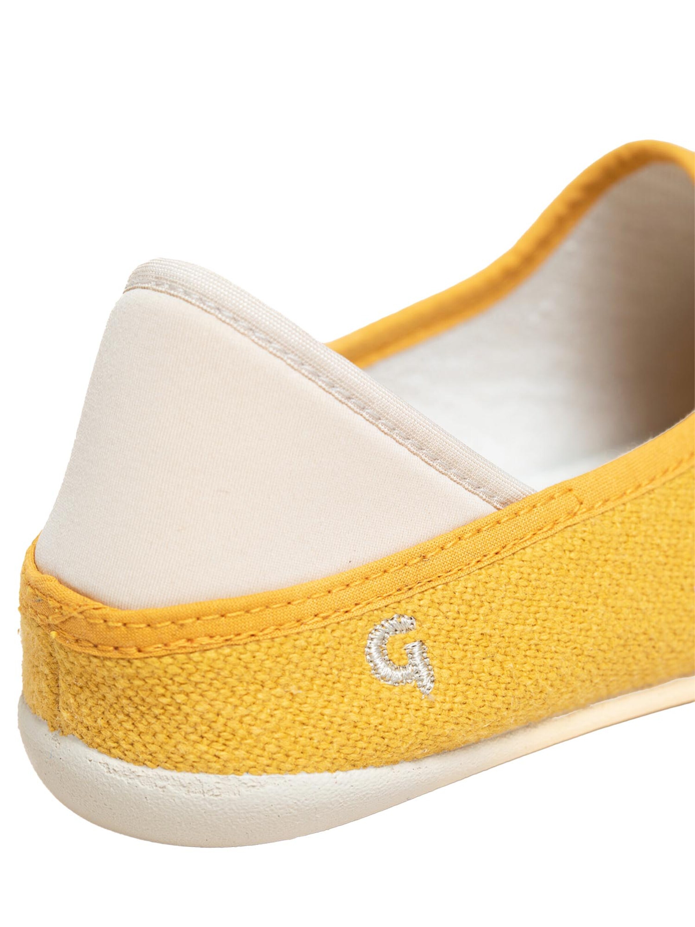Gottstein Slipper 'Linen Slip-On' in Yellow