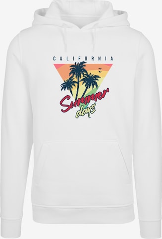F4NT4STIC Hoodie 'California Palmen Retro' in Weiß: Vorderseite