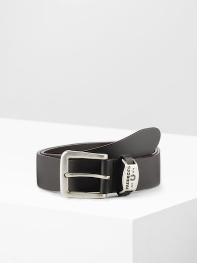 PADDOCKS Ledergürtel in braun / dunkelbraun / silber, Produktansicht