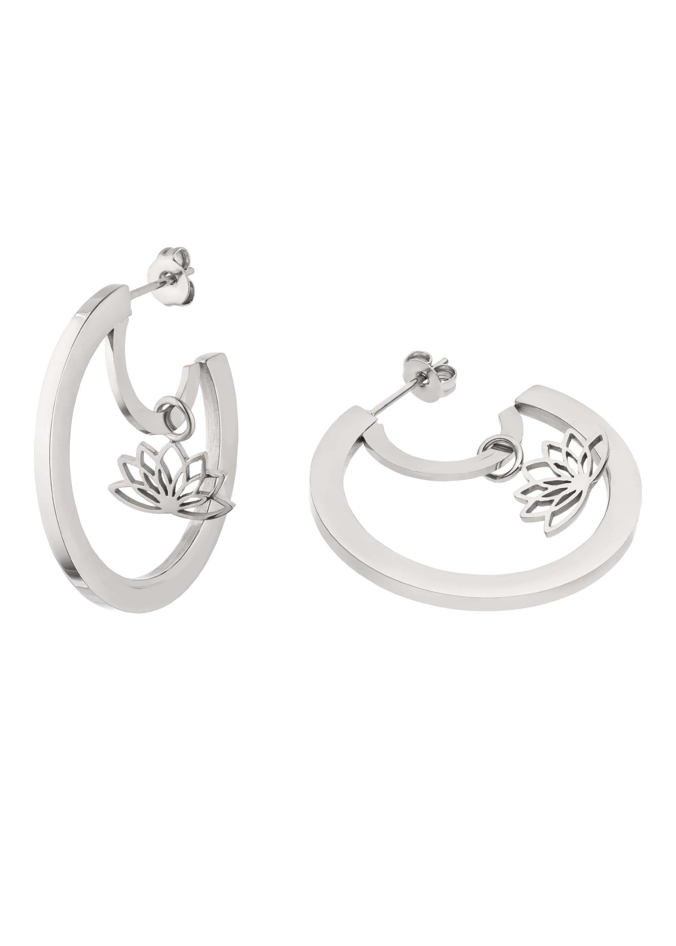 PURELEI Boucles d'oreilles 'Fascination' en 24 mm en argent, Vue avec produit