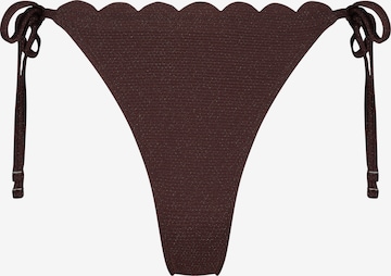 Hunkemöller Bikini Bottoms 'Scallop Lurex' in Brown: front