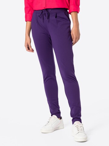 ICHI Tapered Trousers 'KATE' in Purple: front