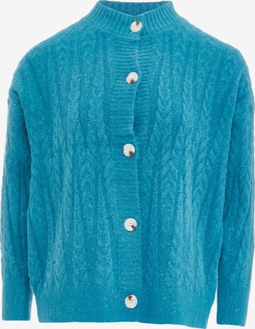 NALLY Knit Cardigan in Blue: front