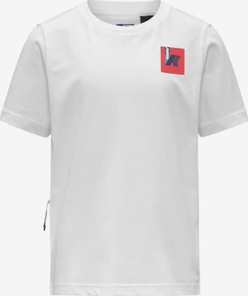 K-Way Shirt 'K-WAY KIDS P.LEONIDE COLORFUL SQUARE T-SHIRT' in Wit: voorkant