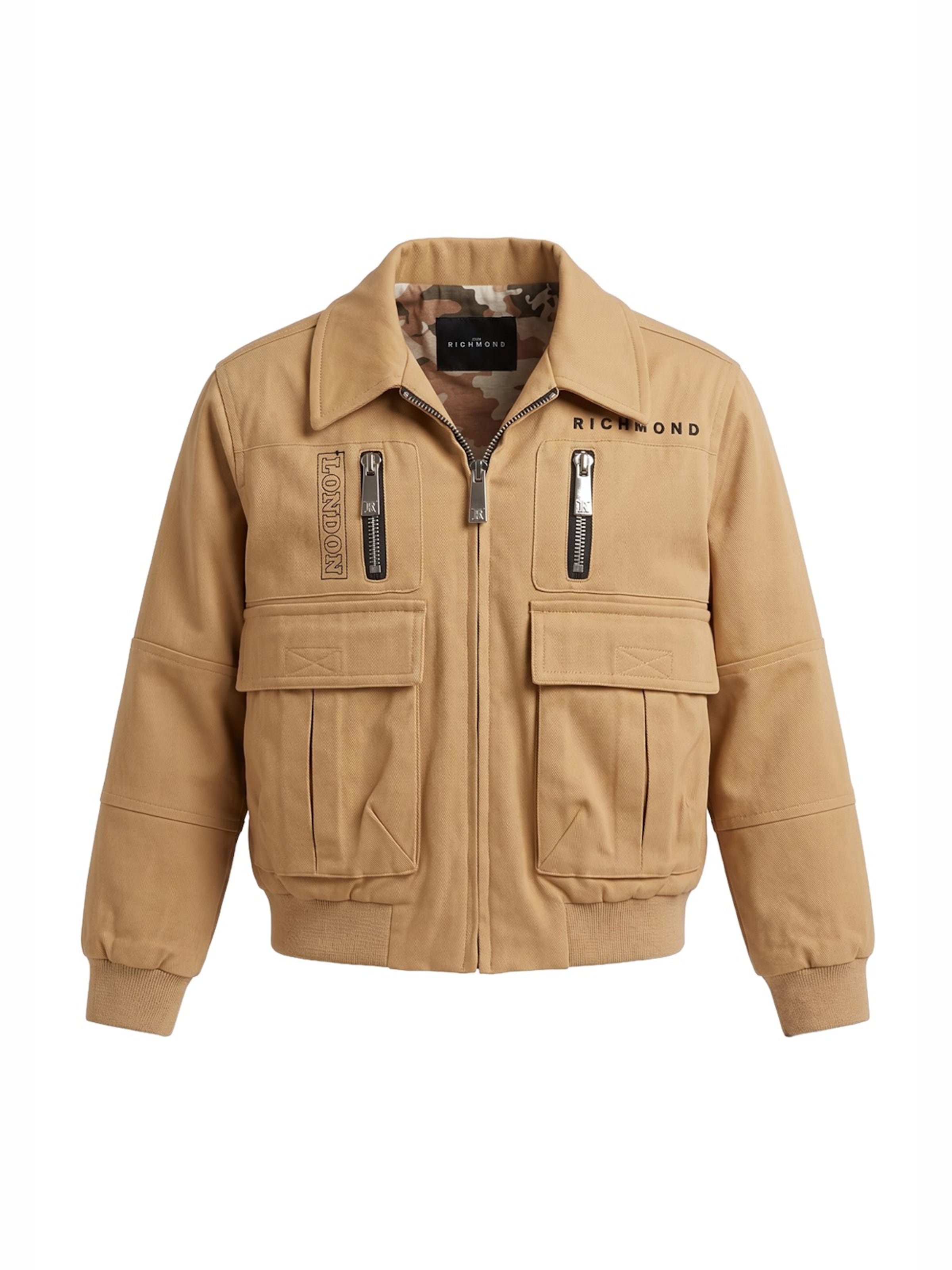 John Richmond Übergangsjacke in Beige: Vorderseite