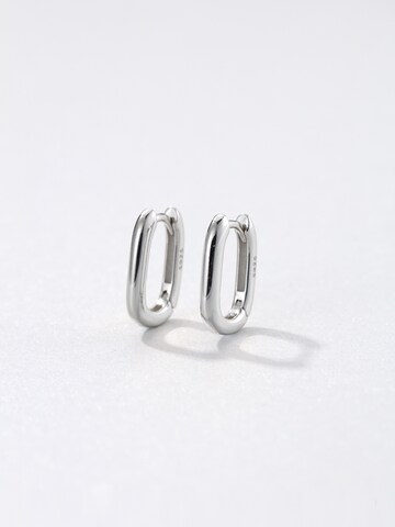 Hey Happiness Oorbel 'Oval Hoop' in Zilver