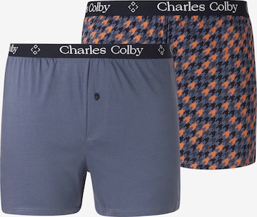 Charles Colby Boxer shorts ' Lord Keyan ' in Blue: front