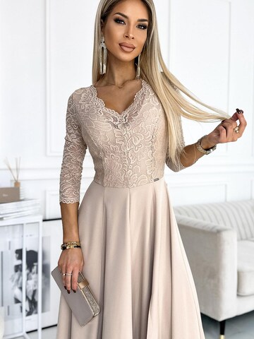 Numoco Abendkleid 'Maxikleid Amber'‌‌‌‌‌ in Beige