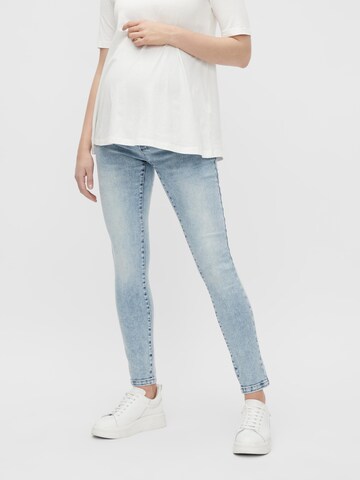 MAMALICIOUS Skinny Jeans 'Dublin' in Blue: front