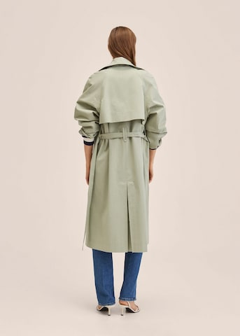 MANGO Between-Seasons Coat in Green