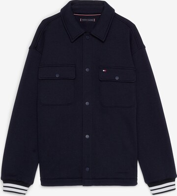 TOMMY HILFIGER Fleece jas in Blauw: voorkant