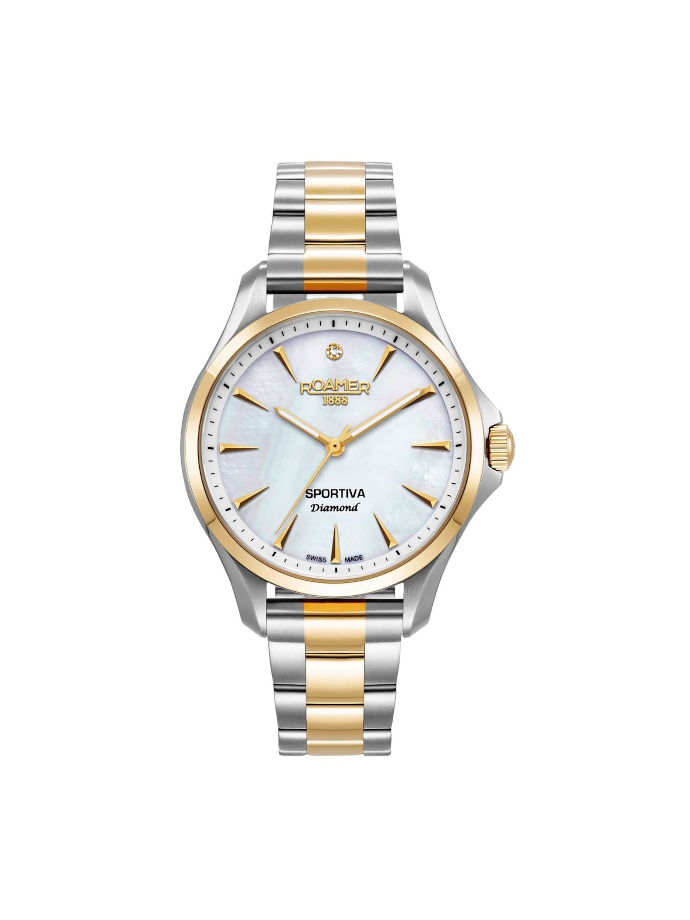 Montre à affichage analogique Roamer en blanc : devant