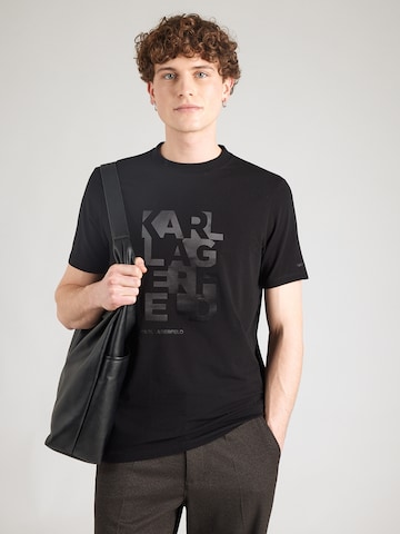 Tricou de la Karl Lagerfeld pe negru: față