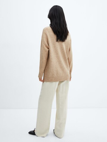 MANGO Knit Cardigan 'TALDORA' in Beige