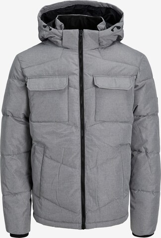 JACK & JONES Winter Jacket 'Mason' in Grey: front