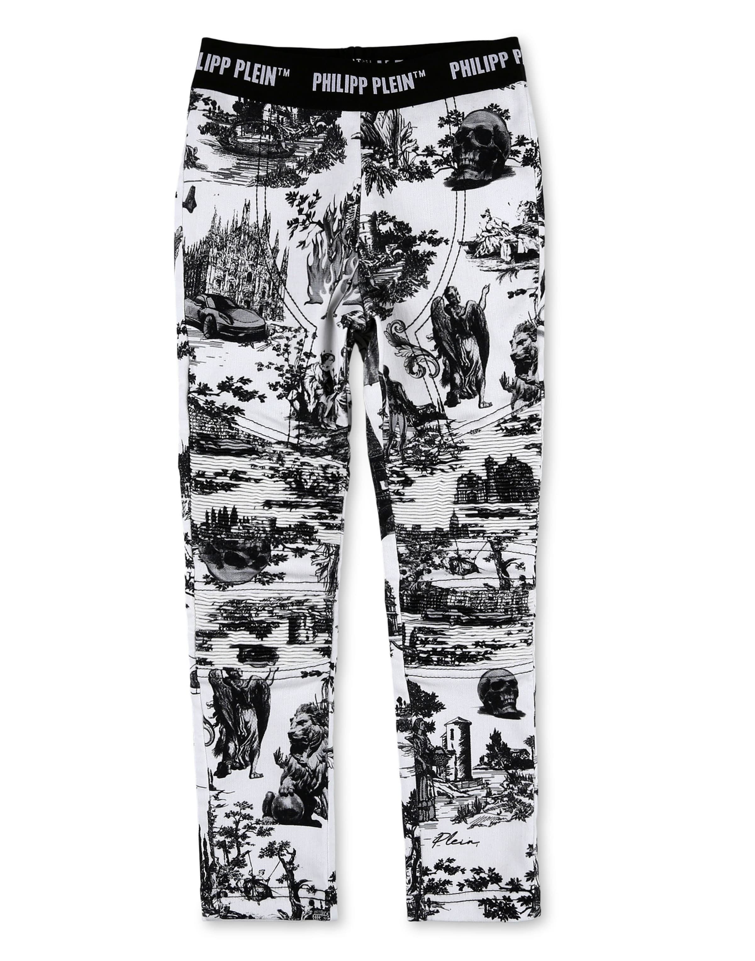 Philipp Plein - Pantalón 'En Plein Air' en blanco: frente