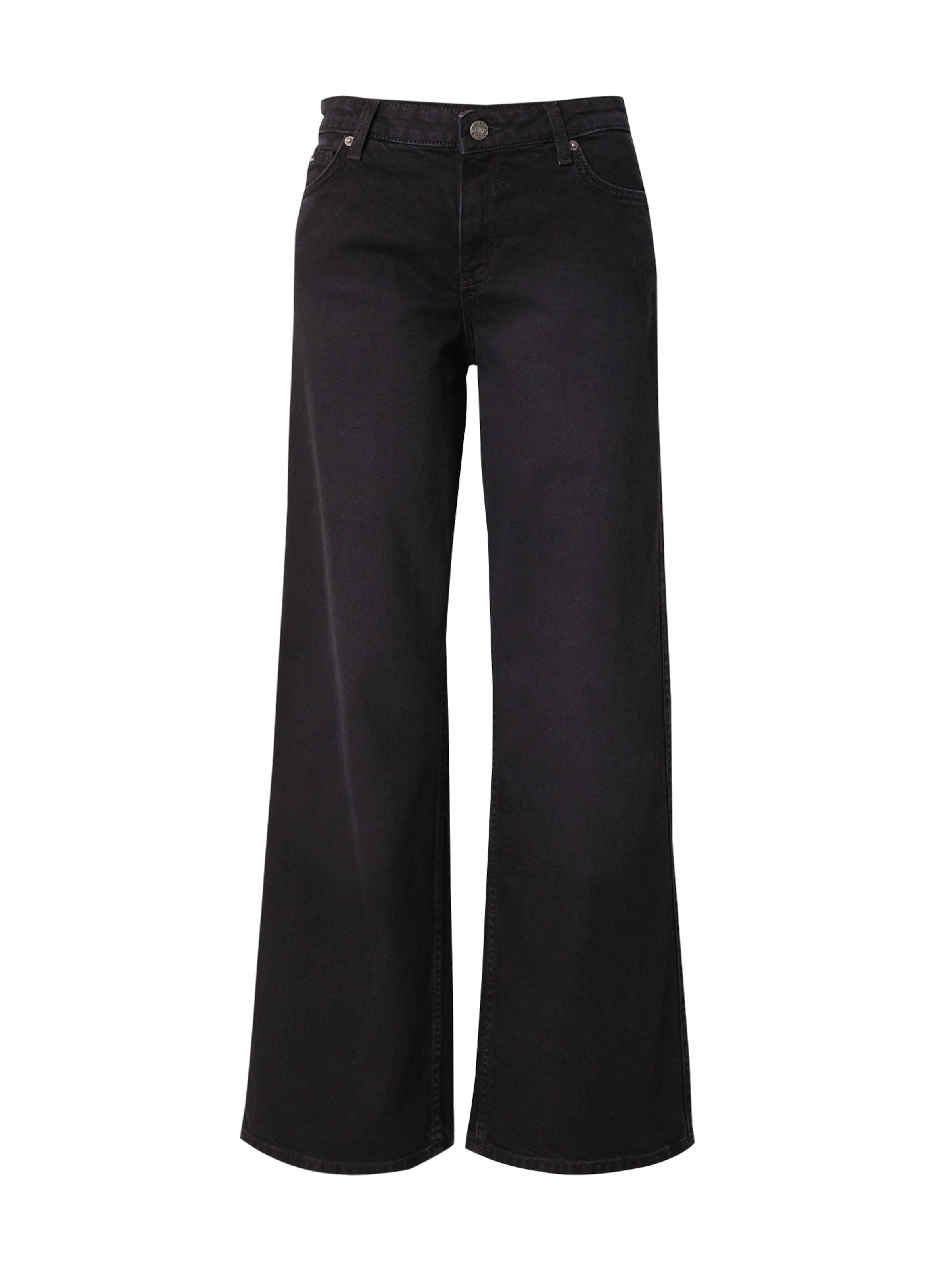 Wide leg Jeans de la GUESS JEANS pe negru: față