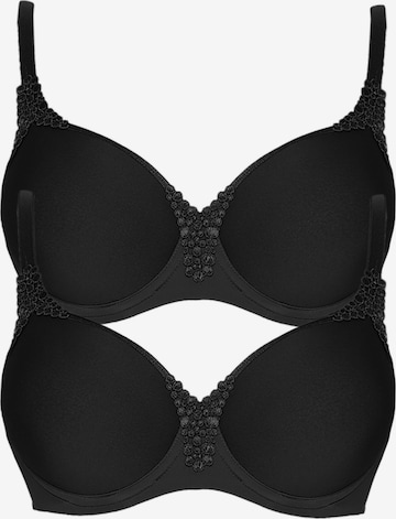 VIANIA Classic Bra 'Carola' in Black: front