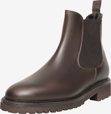 Henry Stevens Chelsea boots 'Winston CB1' in Bruin: voorkant