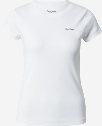 Tricou de la Pepe Jeans pe alb: față