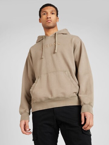 GUESS Sweatshirt in Brown: front